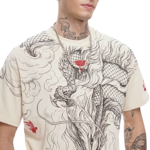 Valabasas Mythic Flow Tee (Beige) VLBS-VT1-1098