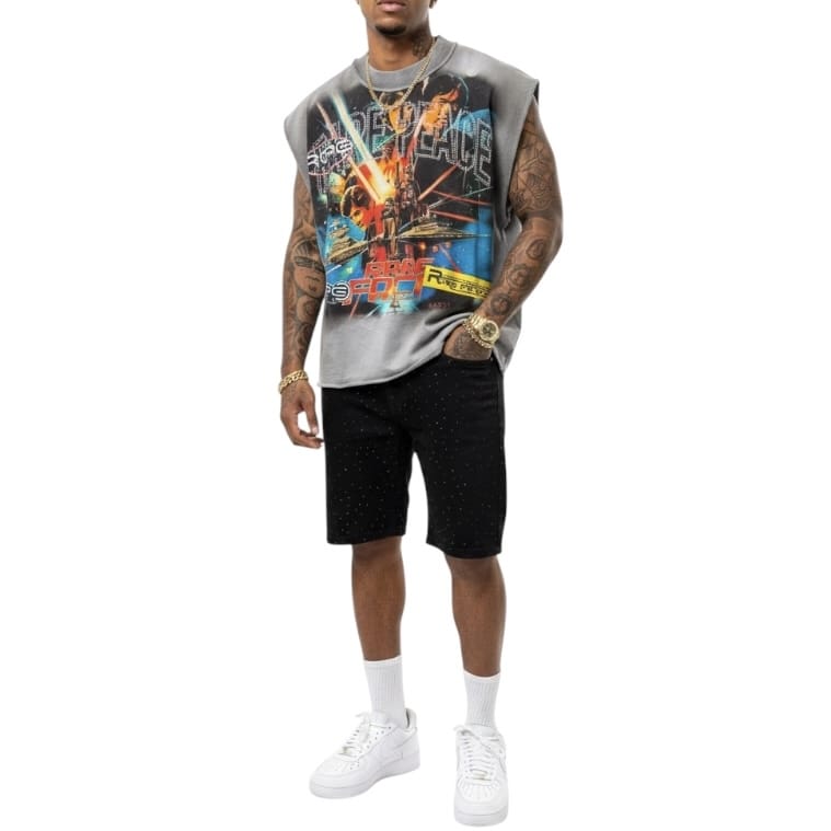 Rare Peace Star Wars Sleeveless Tee (Grey) RT6032