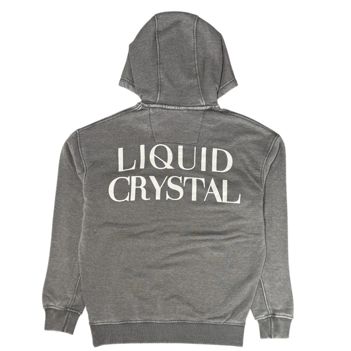 Liquid Crystals Burn Out Wash Hoodie & Short Set (Heather Grey)