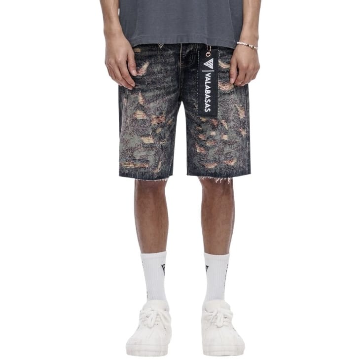 Valabasas Path Denim Shorts (Dark Blue Vintage) VLBS-VSH1-1013