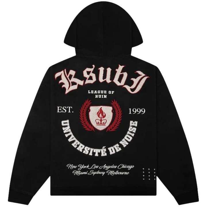 Ksubi League Ekcess Zip Hoodie (Jet Black) MSP26FL002