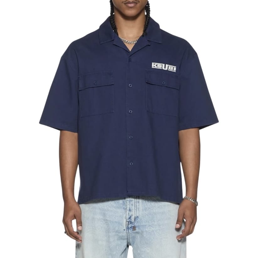 Ksubi Zoom Boiler SS Shirt (Navy) MPF26SH004