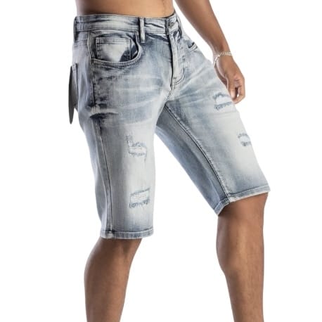 Cest La Vie Washed Denim Short (Niagara Blue)