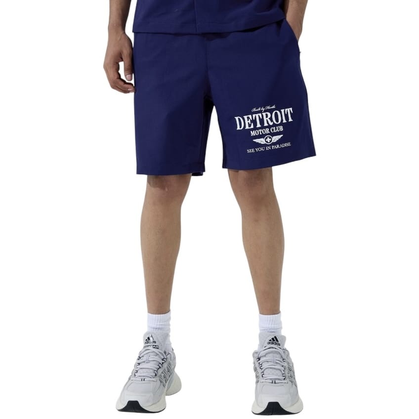 See You In Paradise Detroit Motor Club SS Shirt & Short Set (Navy)