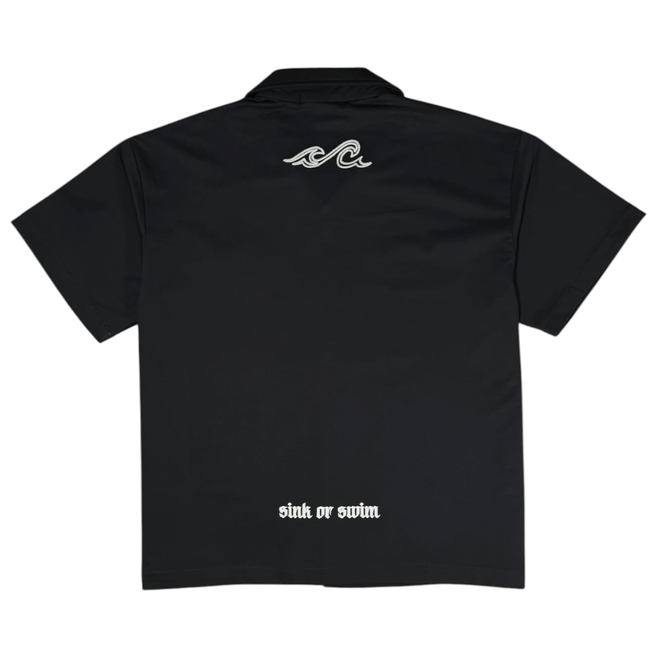 Mr Wave Sink Or Swim Button Down Shirt (Black/Blue)