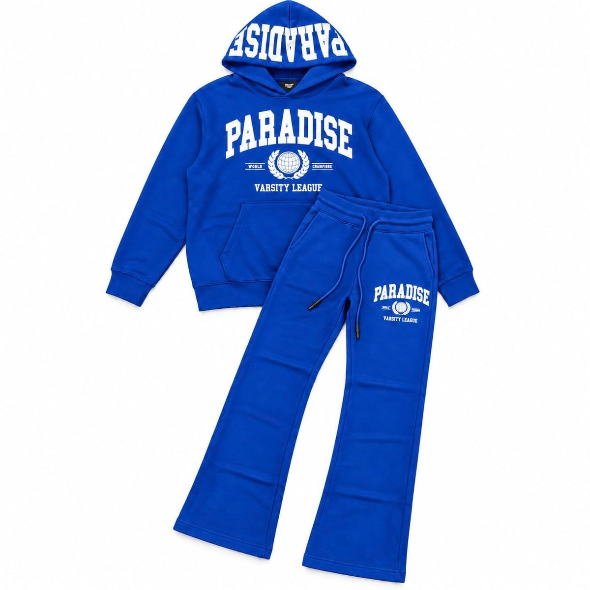 See You Paradise High Density Collegiate Hoodie & Sweatpants Set (Royal)