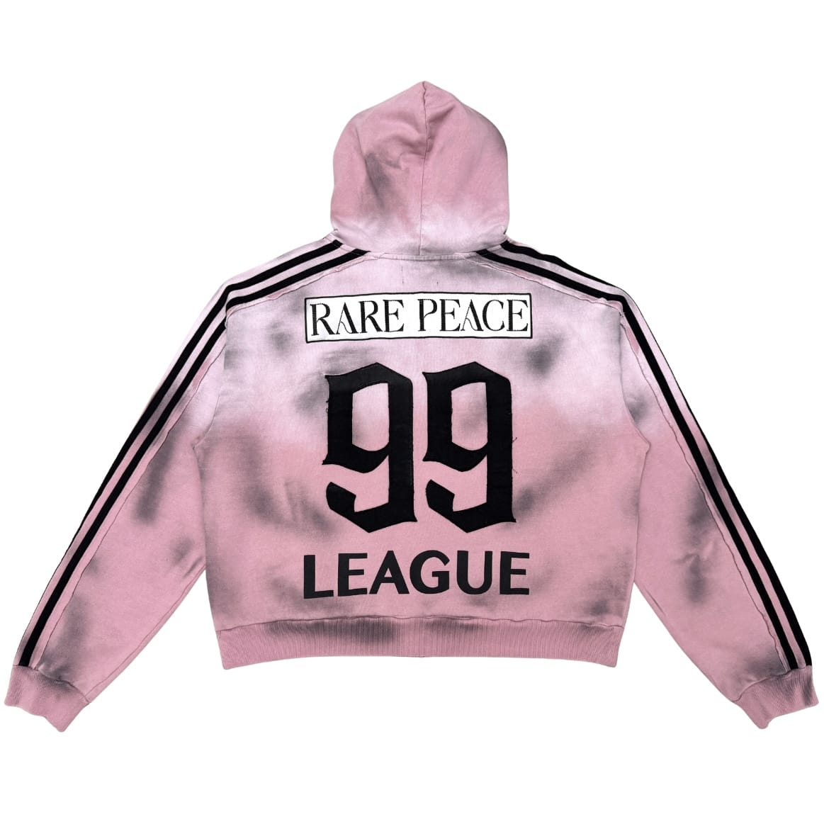 Rare Peace Cut & Sew Zip Hoodie & Jogger W/ Patches Set (Dust Pink)
