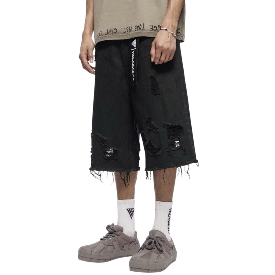 Valabasas Snapped Jorts (Black Washed) VLBS-VSH1-1002