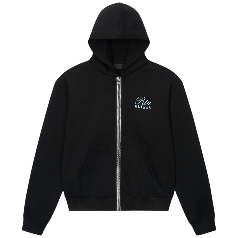 Rta Zev Oversized Zip Hoodie (Black Ultra Crest)