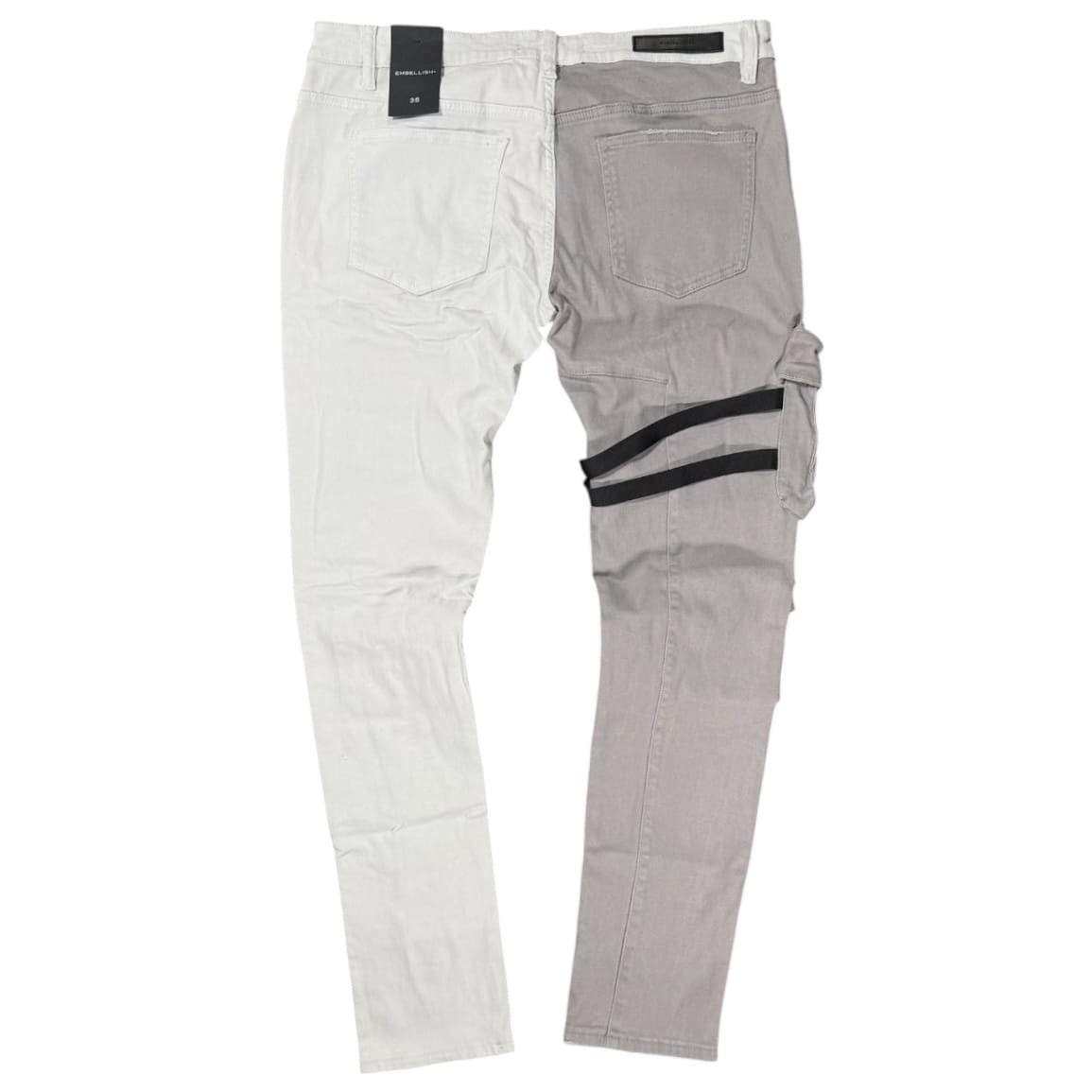 Embellish Can't Stop Split-Jean (Grey/White) EMBDECQS20-101