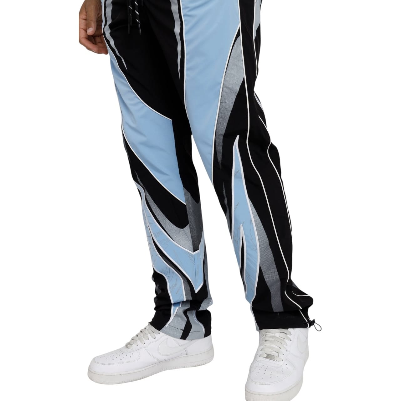 Smoke Rise Rising Colorblock Windbreaker Jacket & Pants Set (Blue Bell)