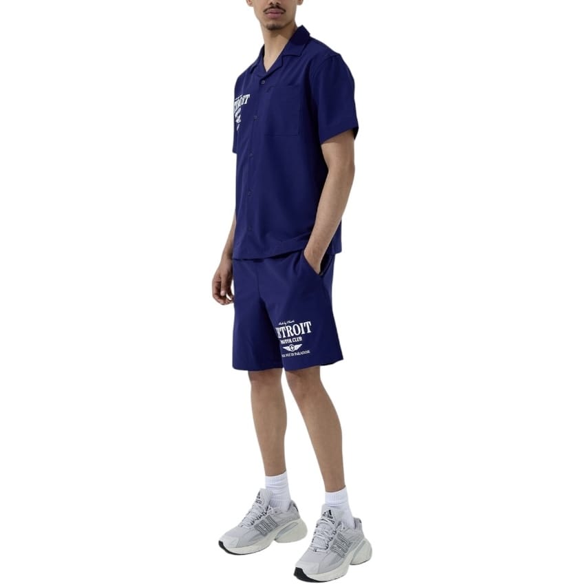 See You In Paradise Detroit Motor Club SS Shirt & Short Set (Navy)