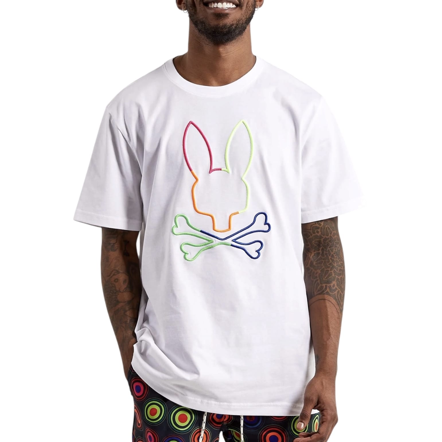Psycho Bunny Leo Tee (White) B6U245S1PC