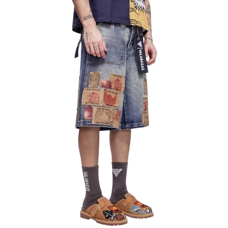 Valabasas Torinx Baggy Shorts (Dark Blue Wash) VLBS-VSH1-1019