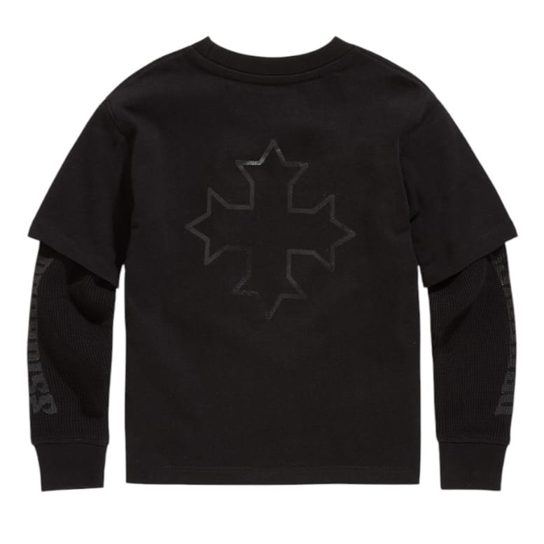 Kids See You In Paradise Panther Layered LS Tee (Black) 9182AK