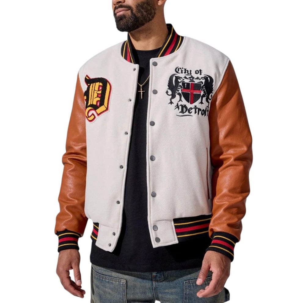 Jordan Craig The Renaissance City Varsity Jacket (Cream) 91654