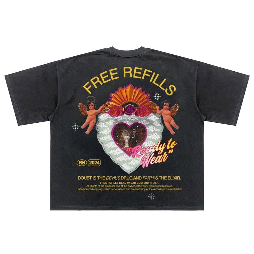 Free Refills Sacred Tee (Black Wash) FR-F25-012