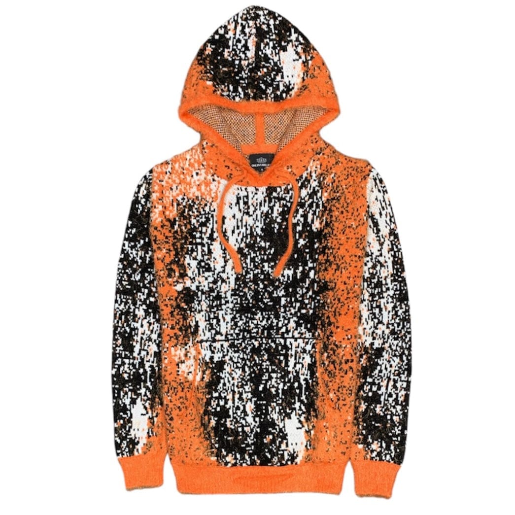 One In A Million Jumpsuit Mohair Pullover Sweater Hoodie (Orange) KG-630