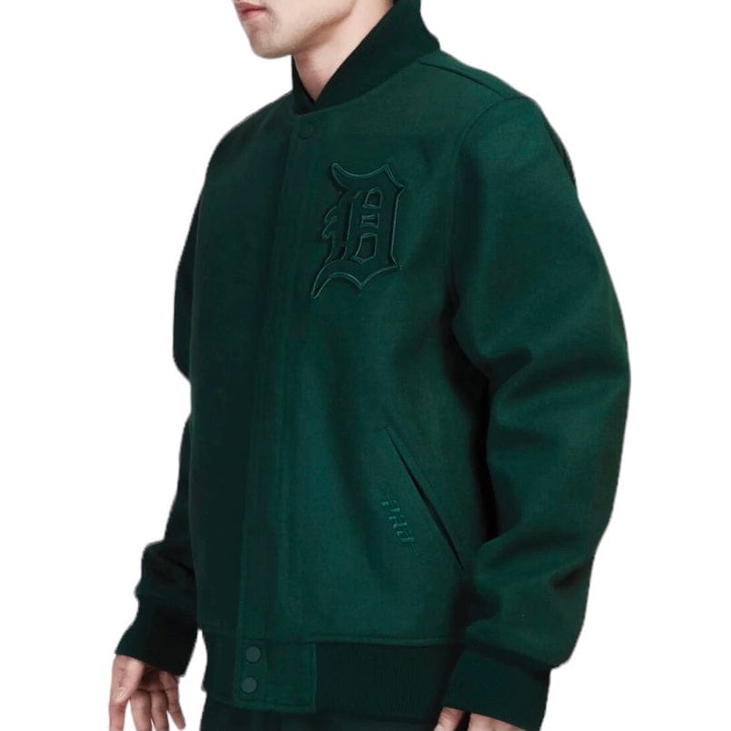 Pro Standard Detroit Tigers Neutral Wool Varsity Jacket (Forest) LDT6311447-FOR