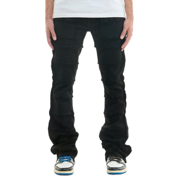 Kdnk Panelled Skinny Flare Jeans (Jet Black) KND4581