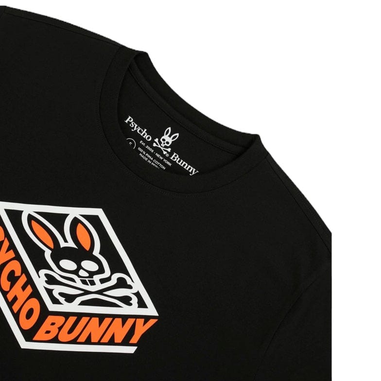 Psycho Bunny Glasson Graphic Tee (Black) B6U207Q1PC