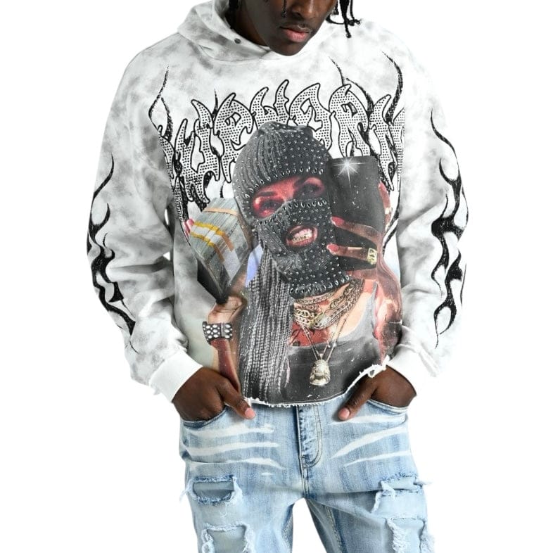 Taker Euphoria Cropped Hoodie (White)