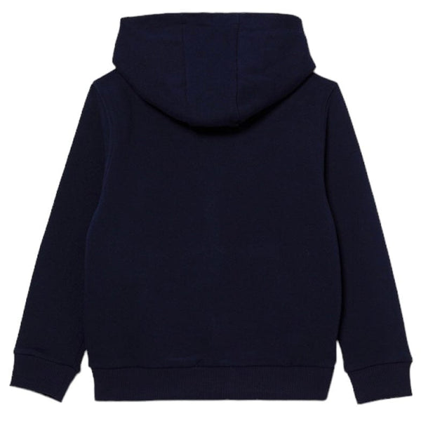 Kids Lacoste Kangaroo Pocket Zip-Up Hoodie (Navy Blue) SJ9723-51