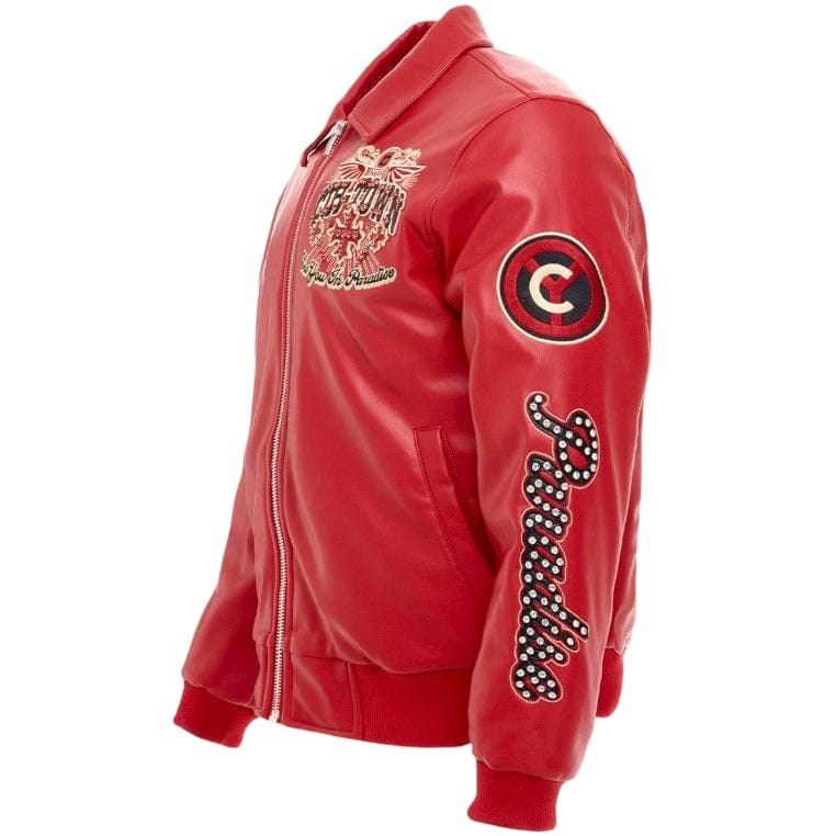 See You In Paradise Windy City Varsity Jacket (Red) 91747