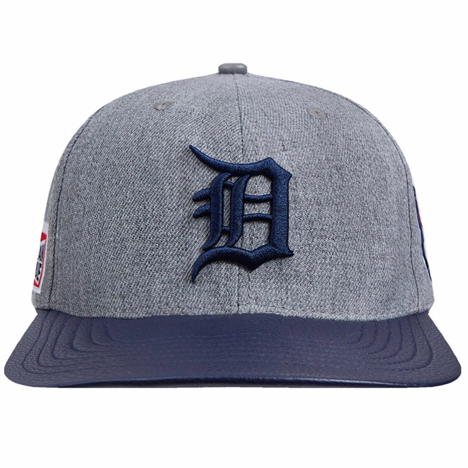 Pro Standard Detroit Tigers Fast Lane Logo Strapback Hat (Heather Grey)