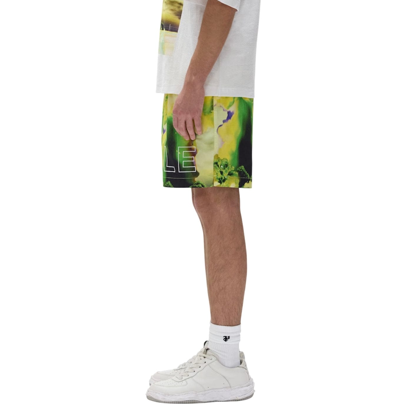 Purple Brand Force Majeure Swim Shorts (Yellow & Green)  P504-PMFM325