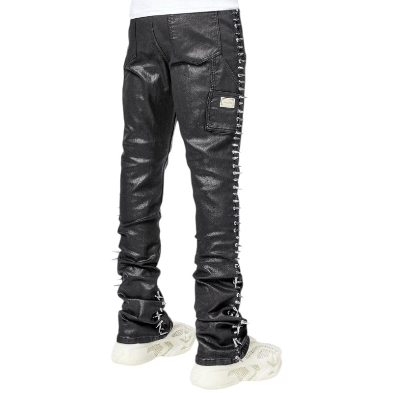 Guapi Spikes W/ Chain Denim (Obsidian Black)