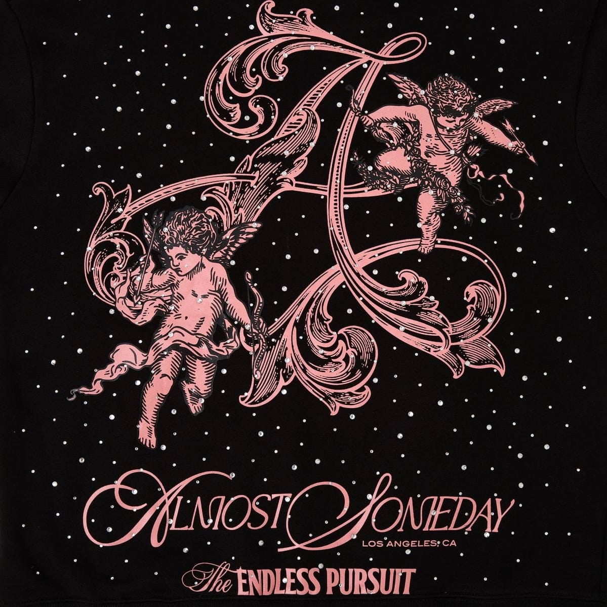 Almost Someday Lavish Zip Up Hoodie (Black) AS-H25-025