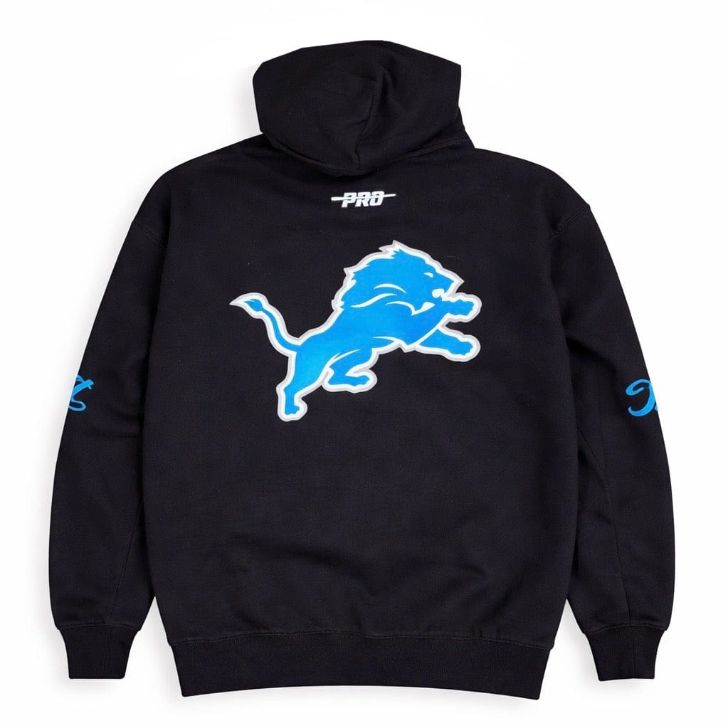 Pro Standard Detroit Lions Living Large Fleece Pullover Hoodie (Black)