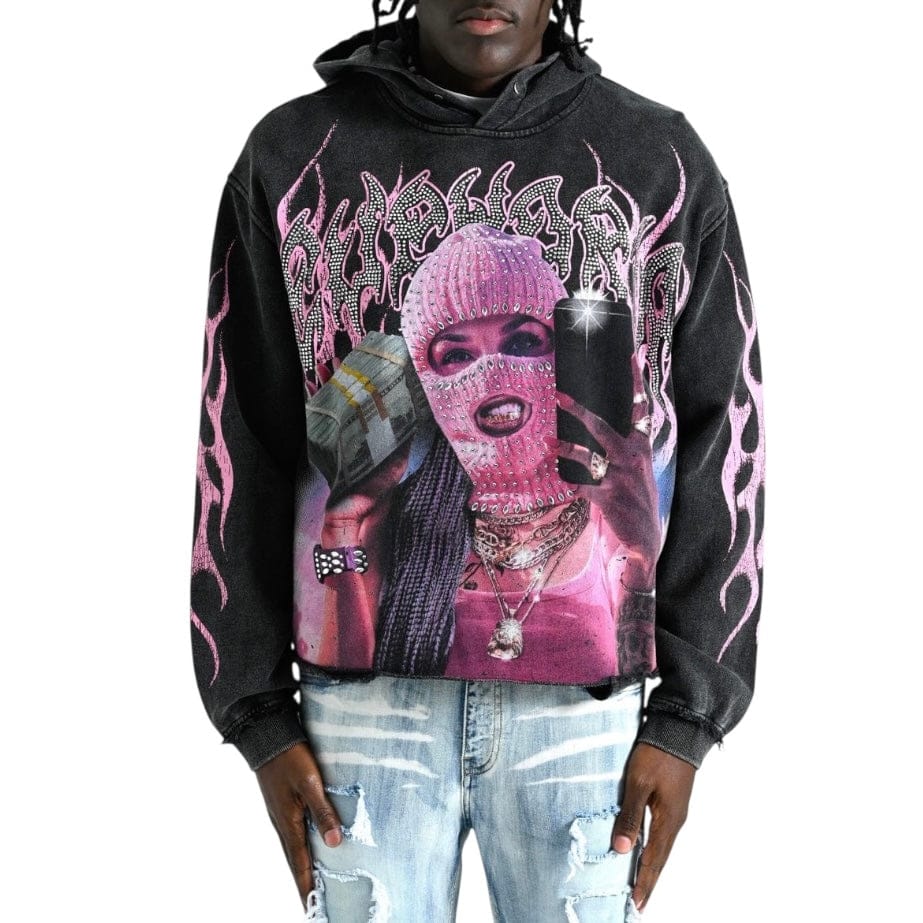 Taker Euphoria Cropped Hoodie (Black)