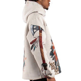 Majestik Apache Tapestry Jacquard Long Sleeve Hoodie (Cream) TH2411