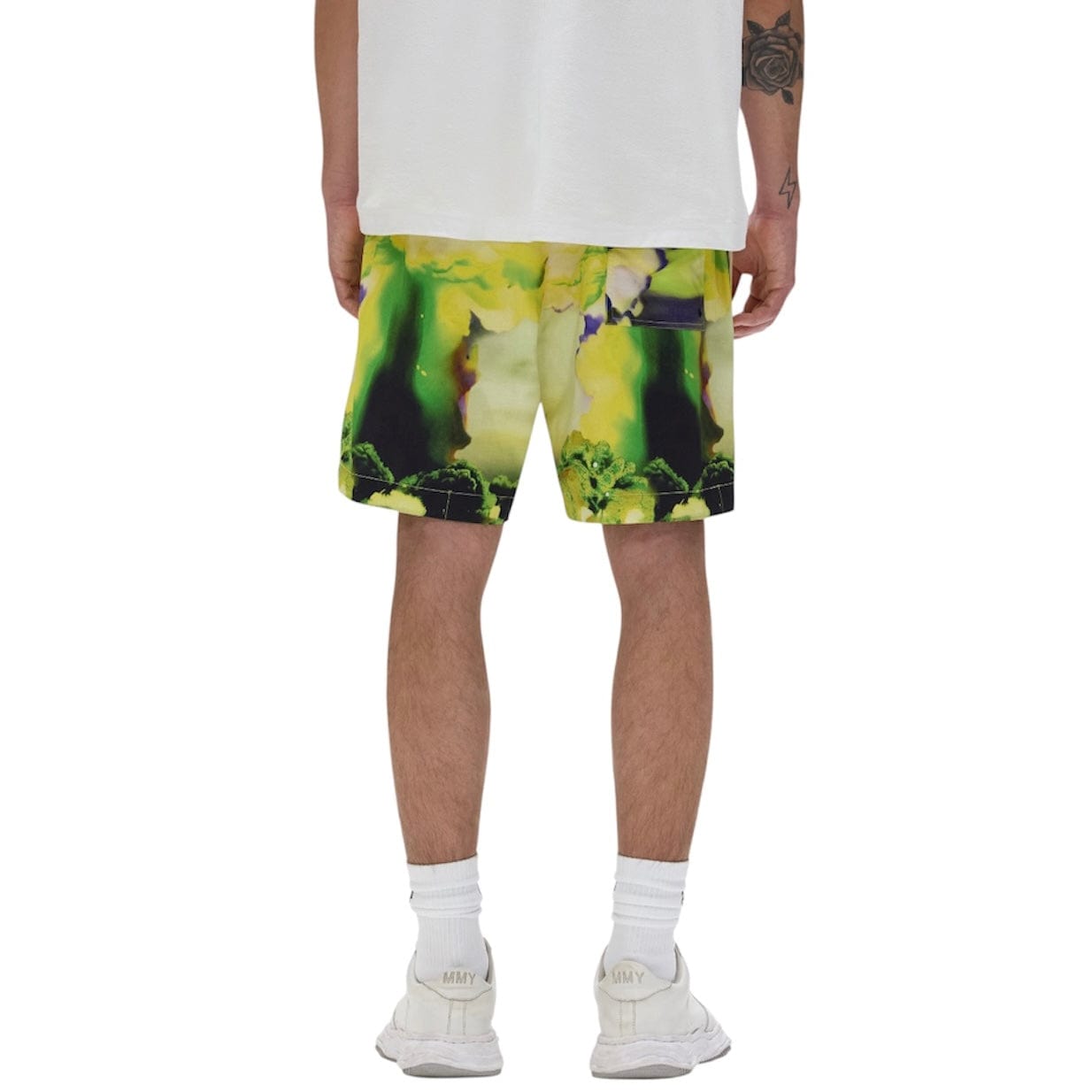 Purple Brand Force Majeure Swim Shorts (Yellow & Green)  P504-PMFM325