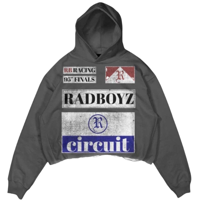 Rad Boyz Circuit Crop Hoodie (Charcoal) RB-KT-105