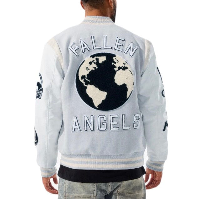 Jordan Craig Fallen Angels Varsity Jacket (Light Grey) 91647