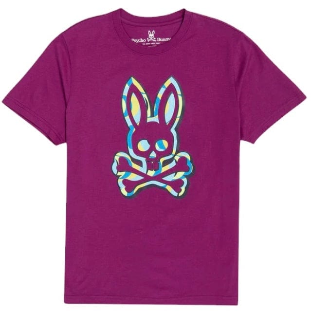 Psycho Bunny Ash Graphic Tee (Summer Plum) B6U432T1PC