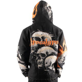 Majestik Rockon Rhinestone Tapestry Jacquard LS Hoodie (Black) TH2482