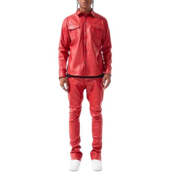 Jordan Craig Thriller Button Up Jacket (Red) 2560