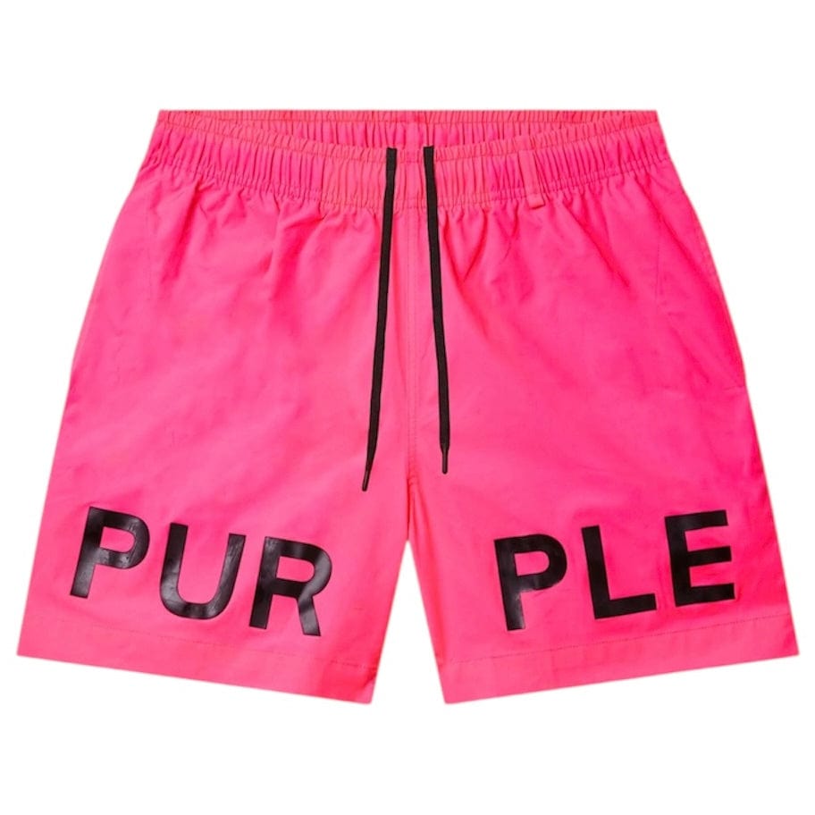 Purple Brand Wordmark Swim Shorts (Neon Pink) P504-PNPW325
