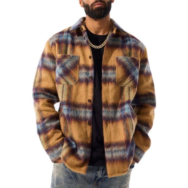 Jordan Craig See You In Paradise Flannel Shacket (Wheat) 2561