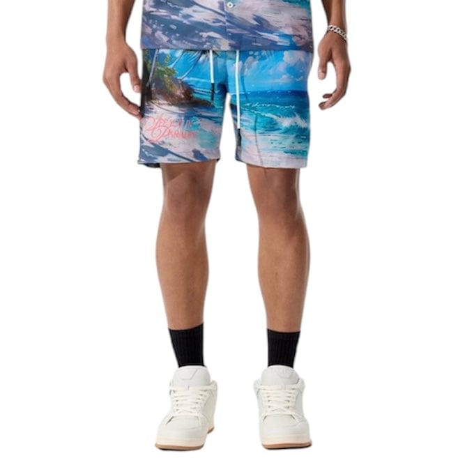 Jordan Craig Retro Wanderlust Party Short & Shirt Set (Clearwater) 2060-2060S