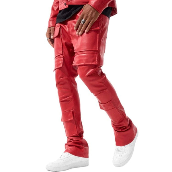 Jordan Craig Ross Stacked Thriller Cargo Pants (Red) JRF1218