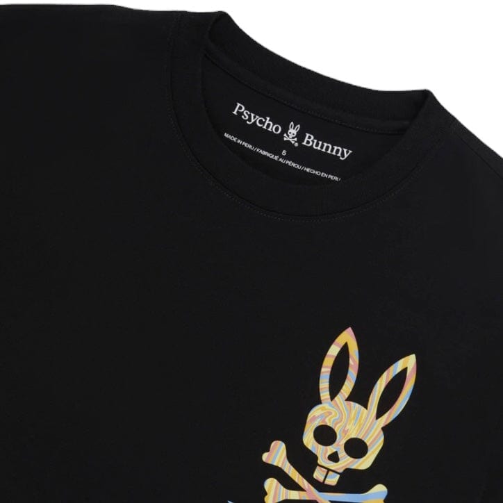 Psycho Bunny Porter Graphic Tee (Black) B6U905Y1PC