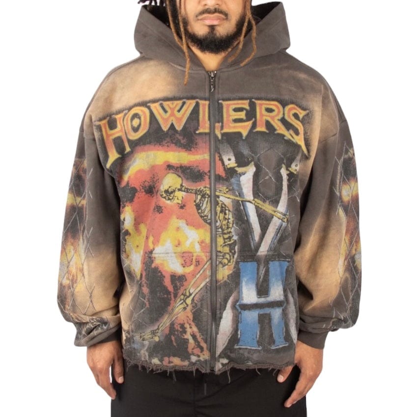 Howlers Club Rapture Zip Hoodie (Sun Fade Brown)