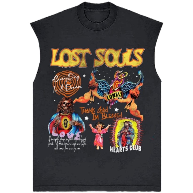 Lonely Hearts Club Thank God I'm Blessed Sleeveless T-Shirt (Black Edge)