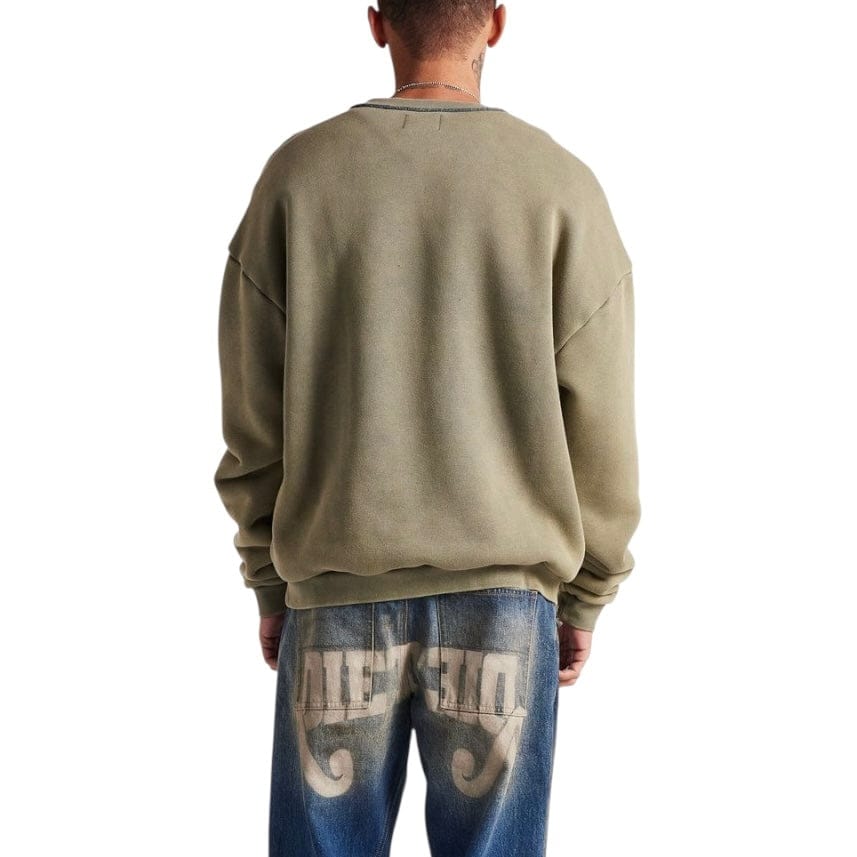 Diet Starts Monday Jumbo Crewneck Sweatshirt (Stonewashed Olive)
