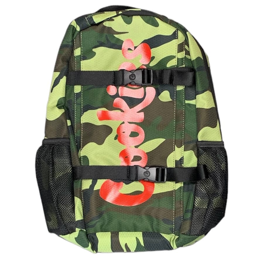 Cookies Ripstop Nylon Backpack (Green Camo/Red)